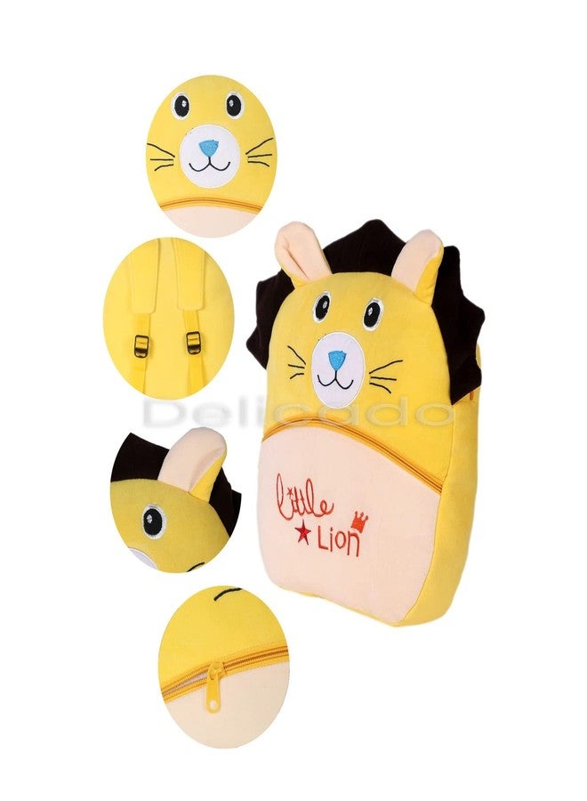 Delicado Backpack for Kids, Cute Small Toddler Kids Preschool Backpack Original Cartoon Mini children Nursery/School/Picnic/Travelling Bag for Baby Boy/Girl Age, 1-5 Years (Yellow Little Lion) - Image 4